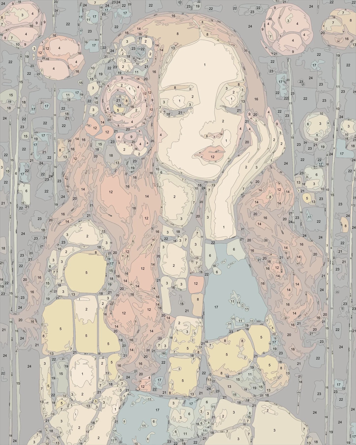klimt style woman portrait