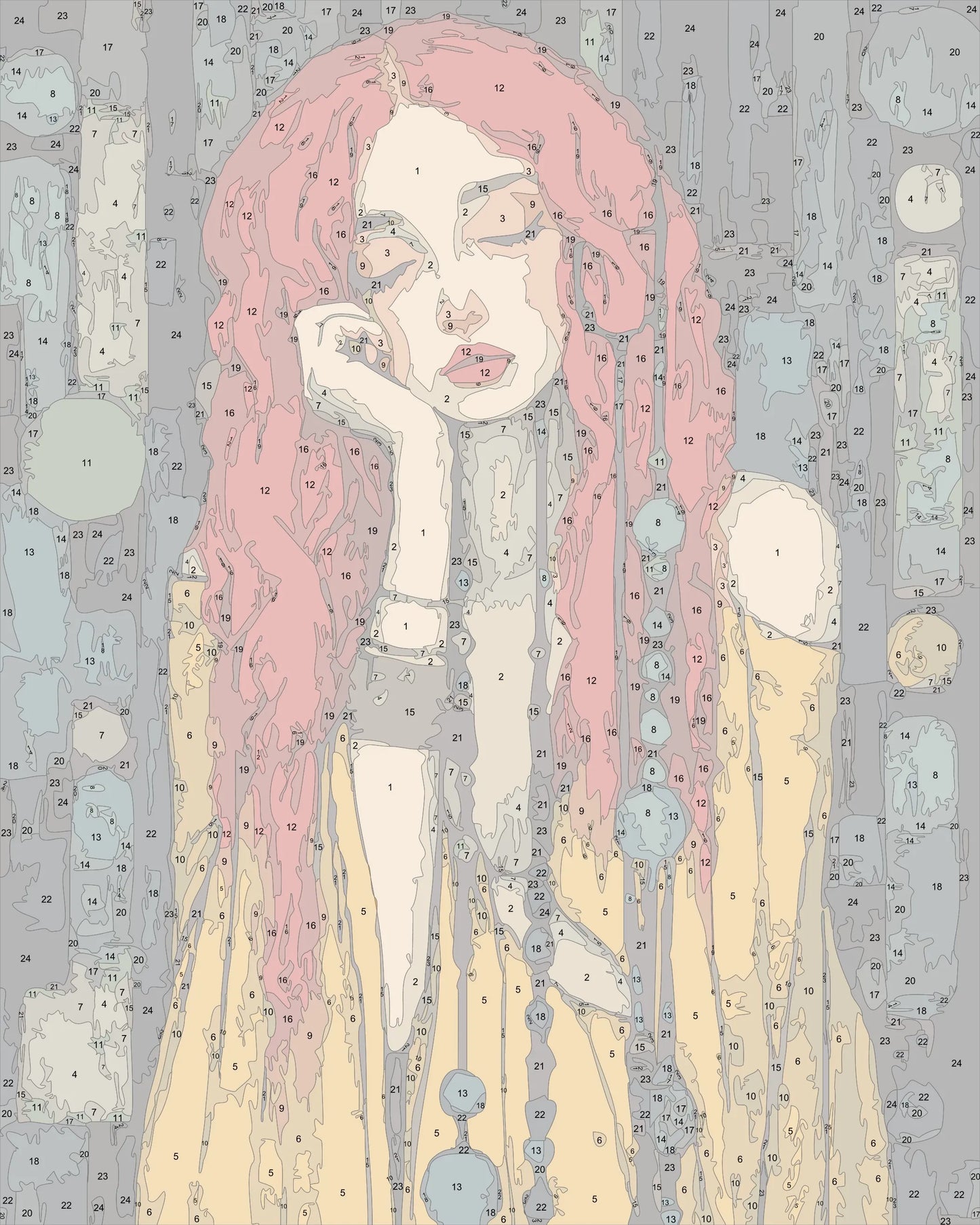 klimt style woman portrait