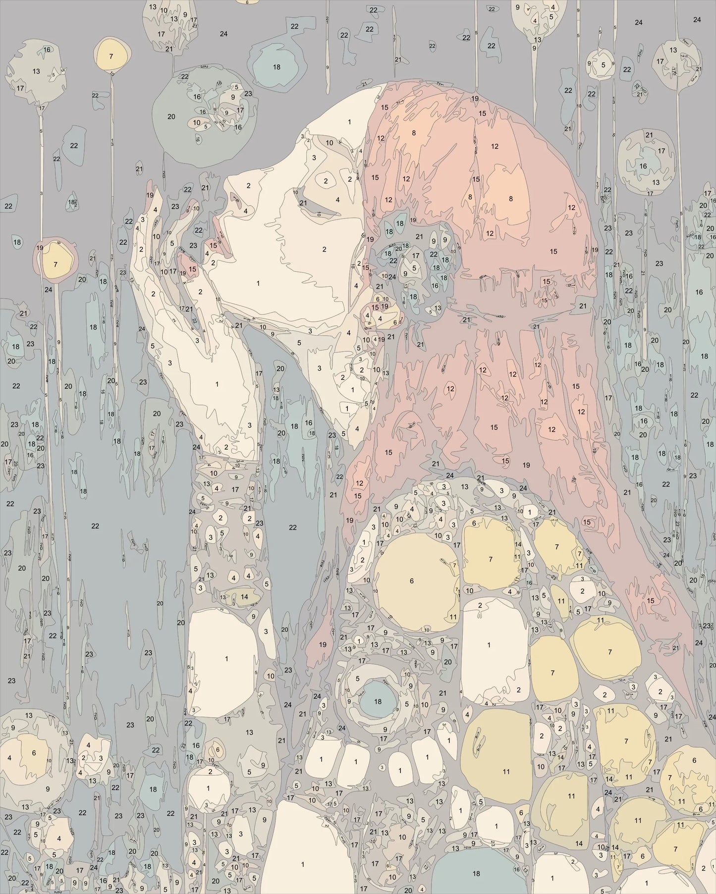 klimt style woman portrait