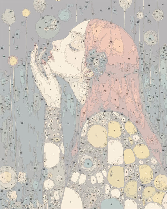 klimt style woman portrait