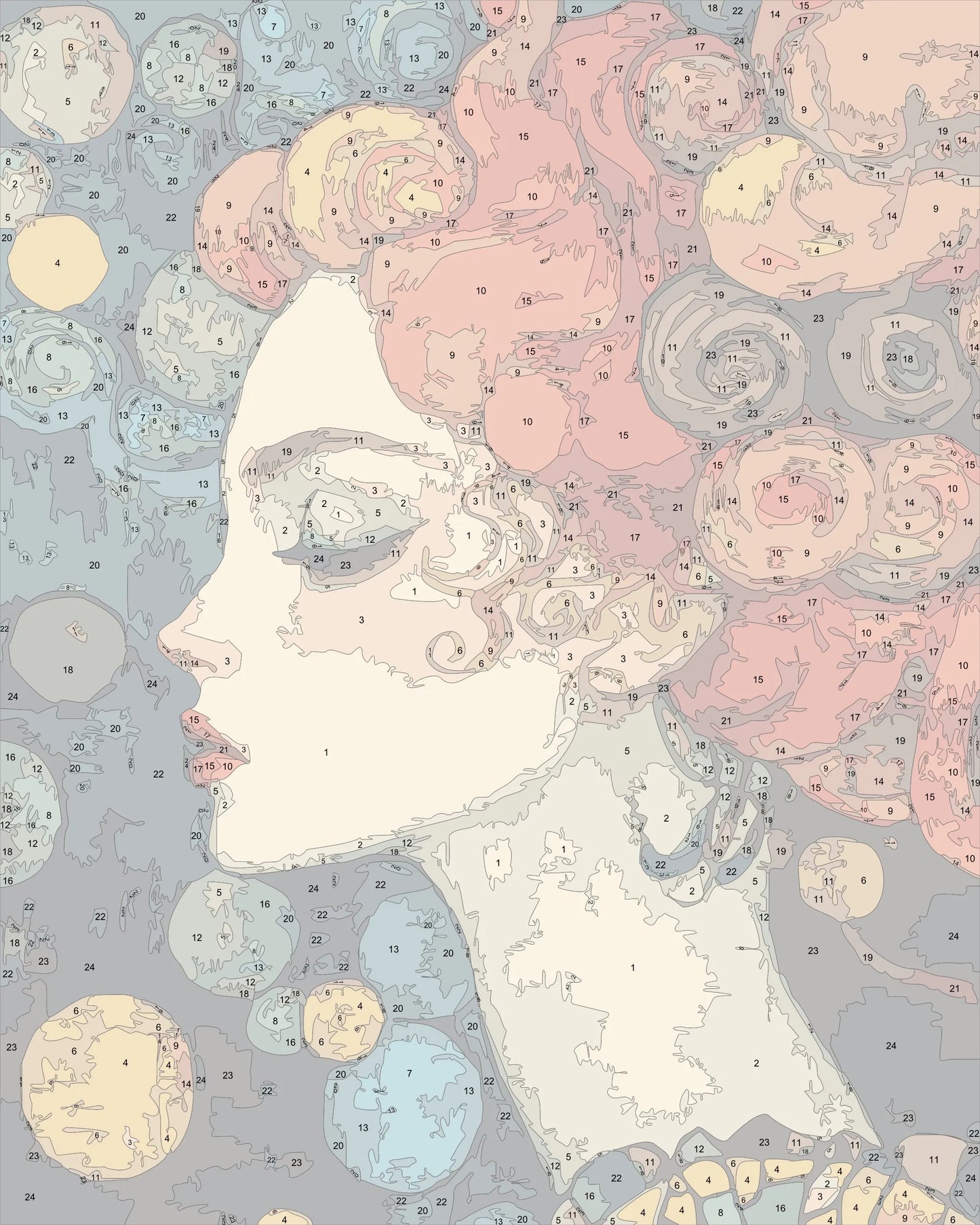 klimt style woman portrait