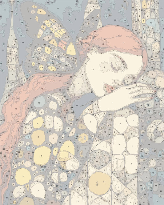 klimt style woman portrait