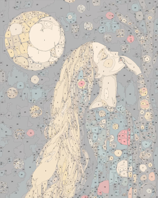 klimt style woman portrait