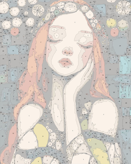 klimt style woman portrait