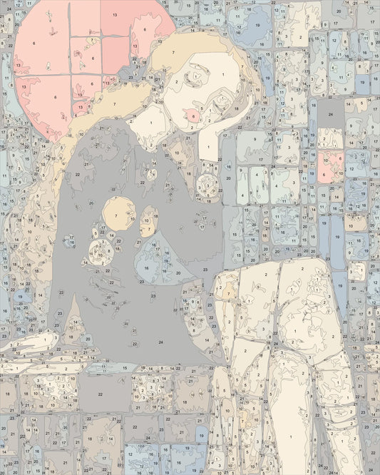 klimt style woman portrait