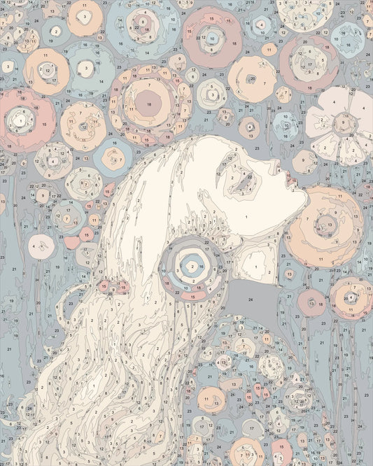 klimt style woman portrait