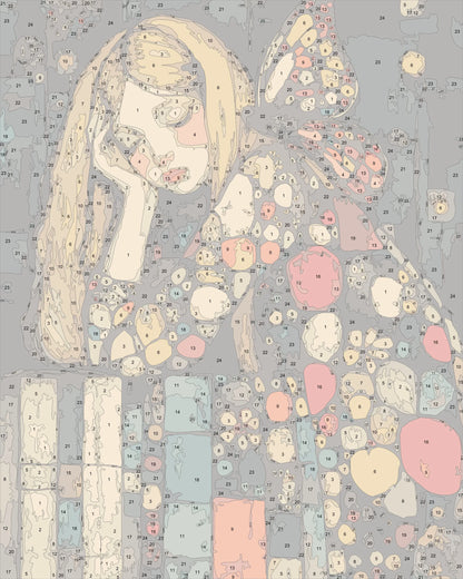 klimt style woman portrait