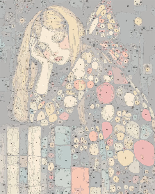 klimt style woman portrait