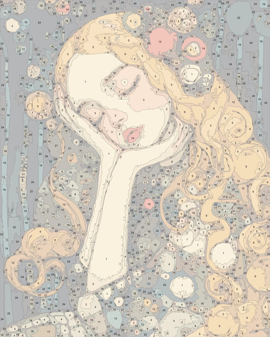 klimt style woman portrait