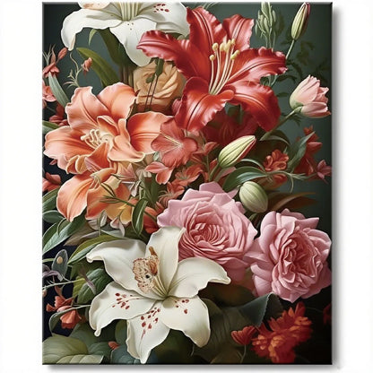 A Bouquet of Flowers-Paint By Numbers