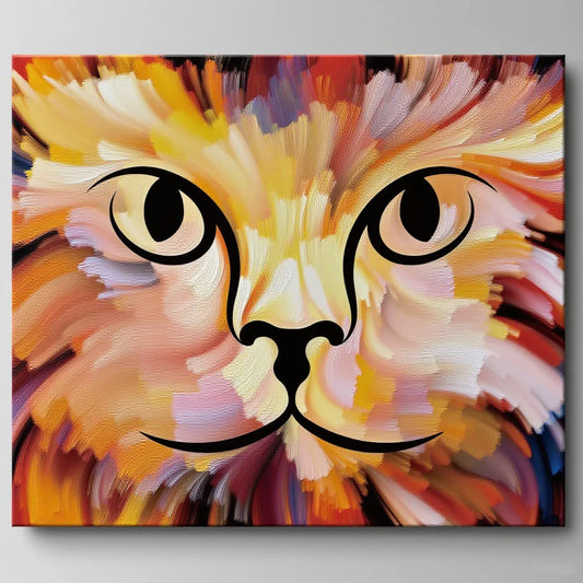 Abstract Cat-Paint By Numbers