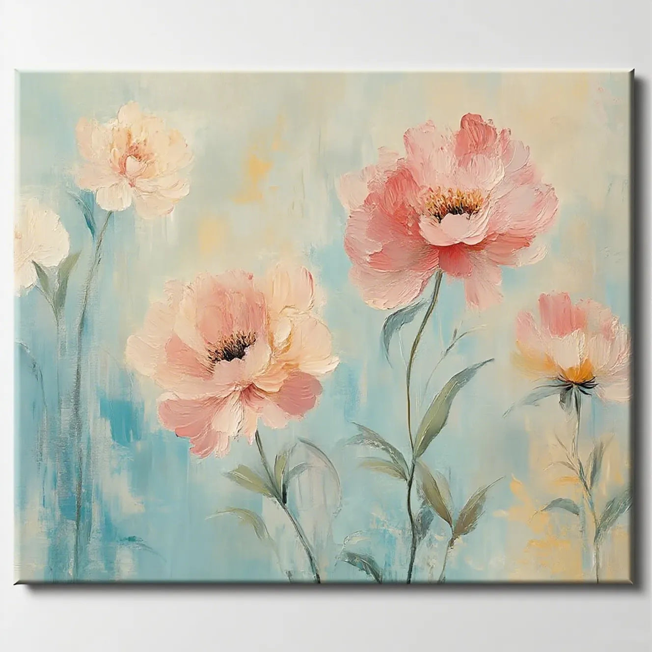 Abstract Pink Flowers Paint by numbers