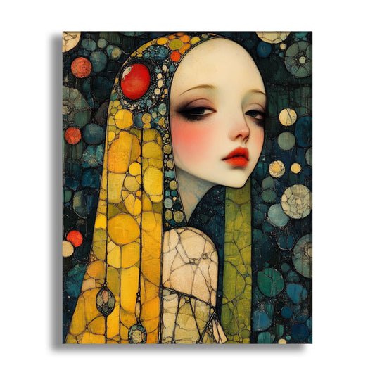 klimt style woman portrait
