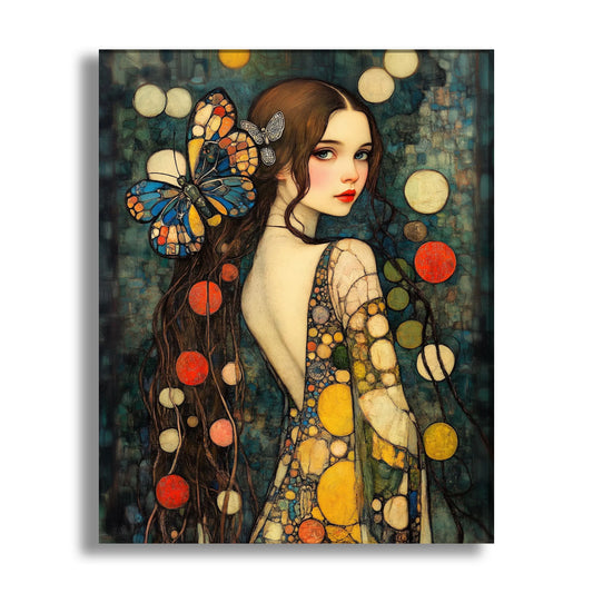 klimt style woman portrait
