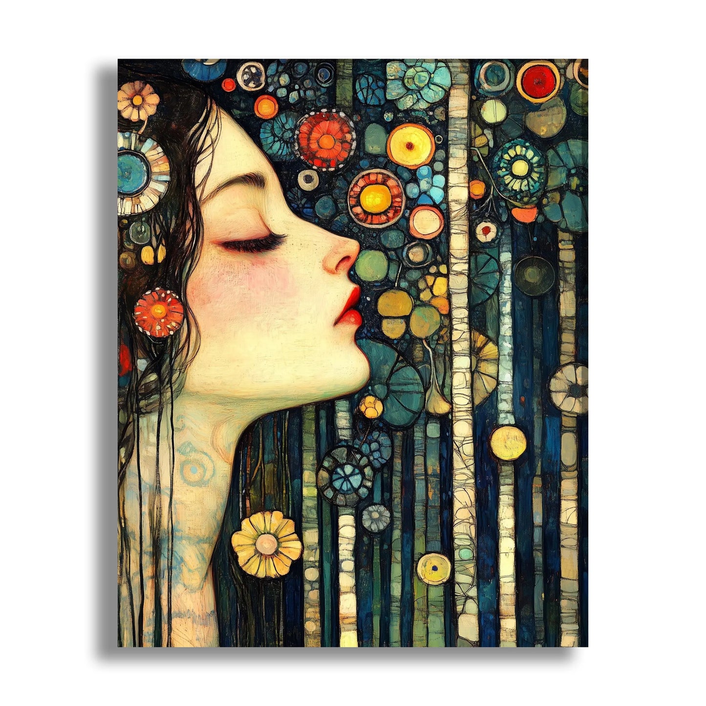 klimt style woman portrait