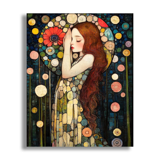 klimt style woman portrait