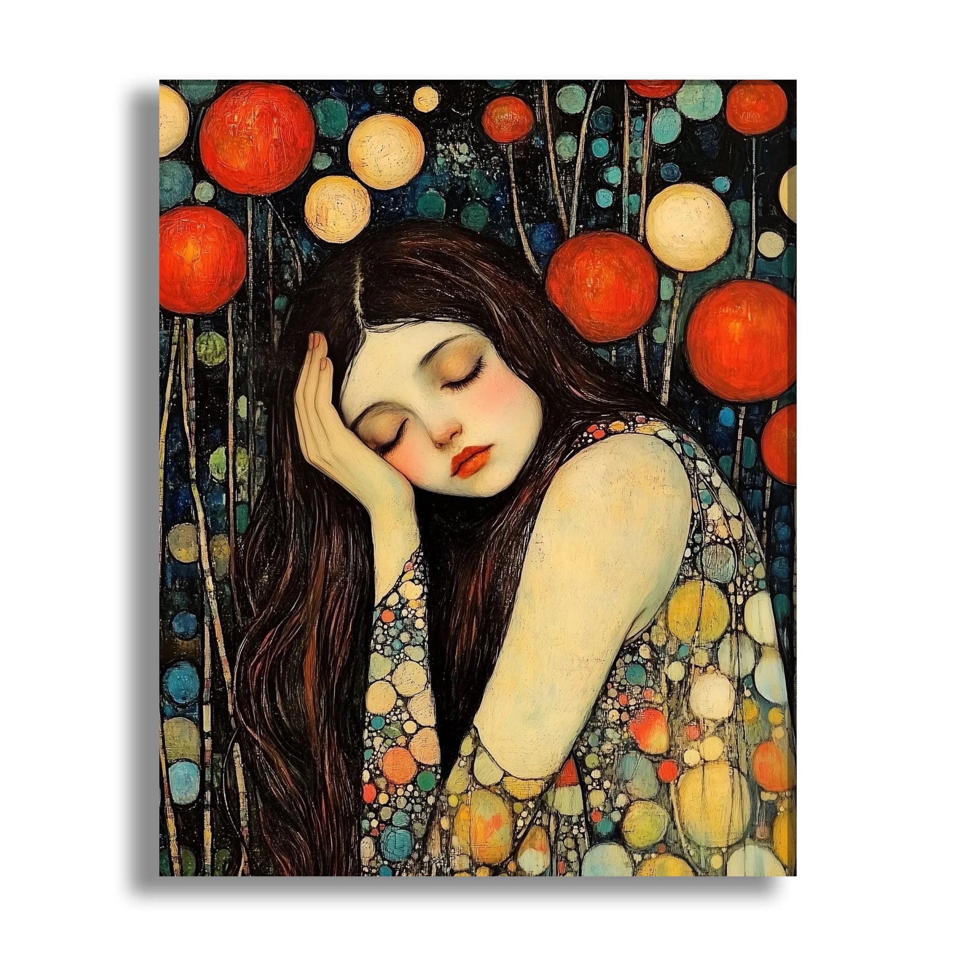 klimt style woman portrait