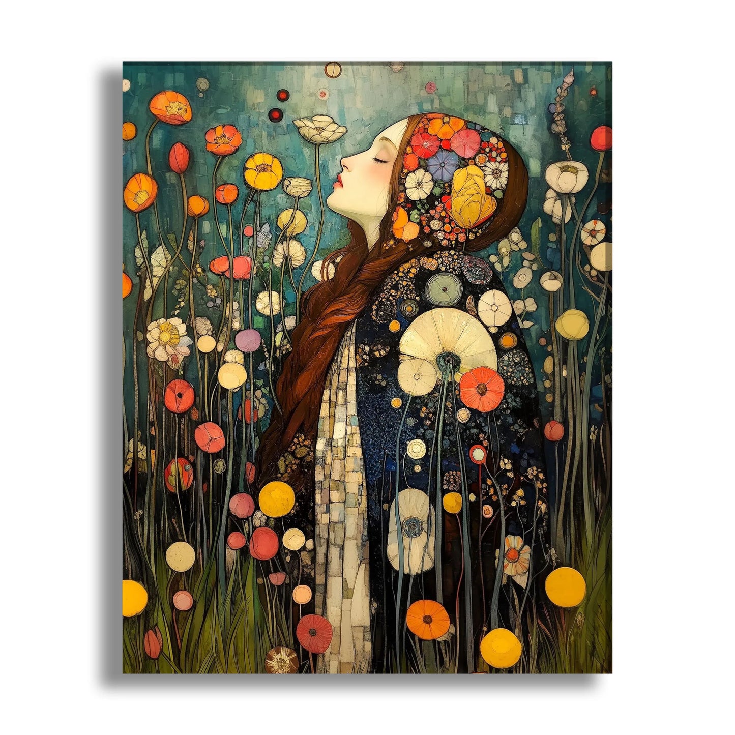 klimt style woman portrait