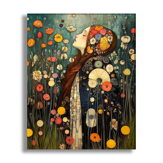 klimt style woman portrait