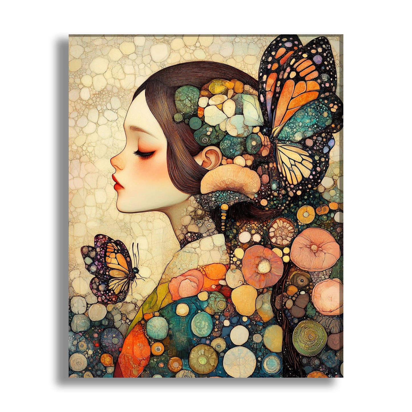 klimt style woman portrait