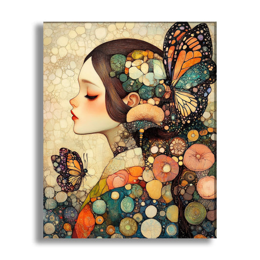 klimt style woman portrait