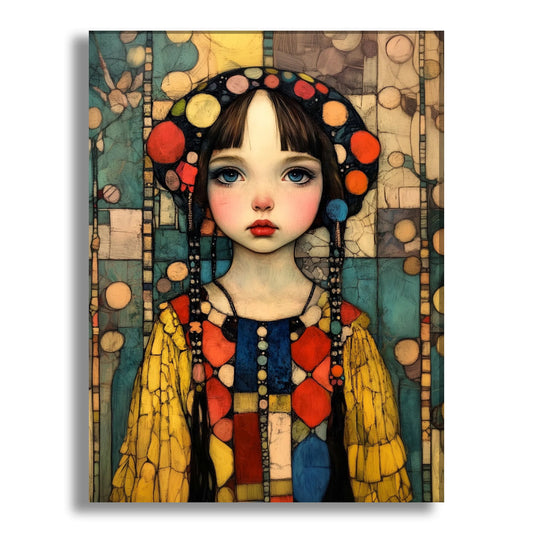 klimt style woman portrait