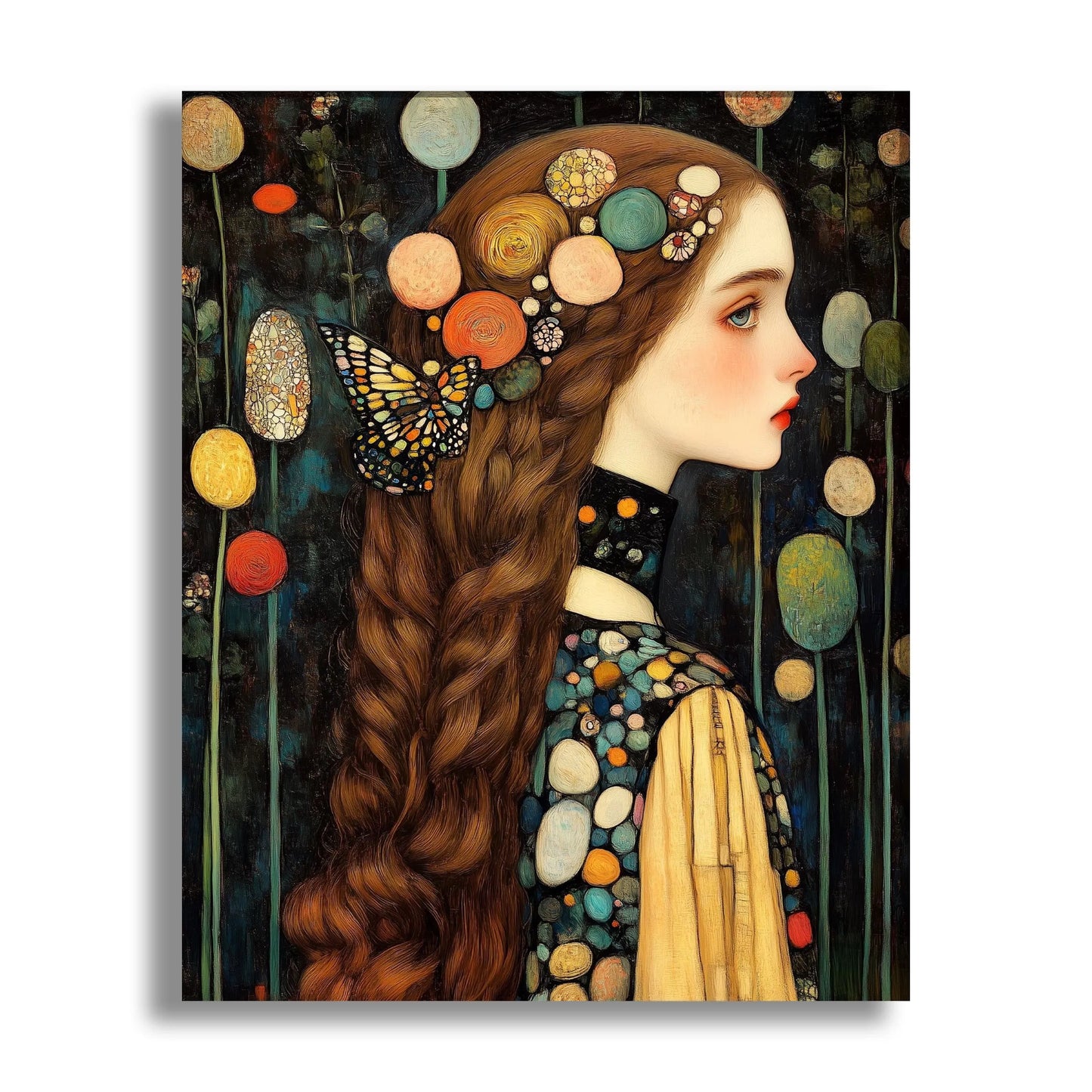 klimt style woman portrait