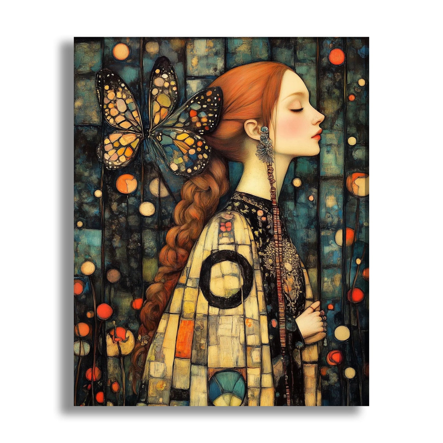 klimt style woman portrait