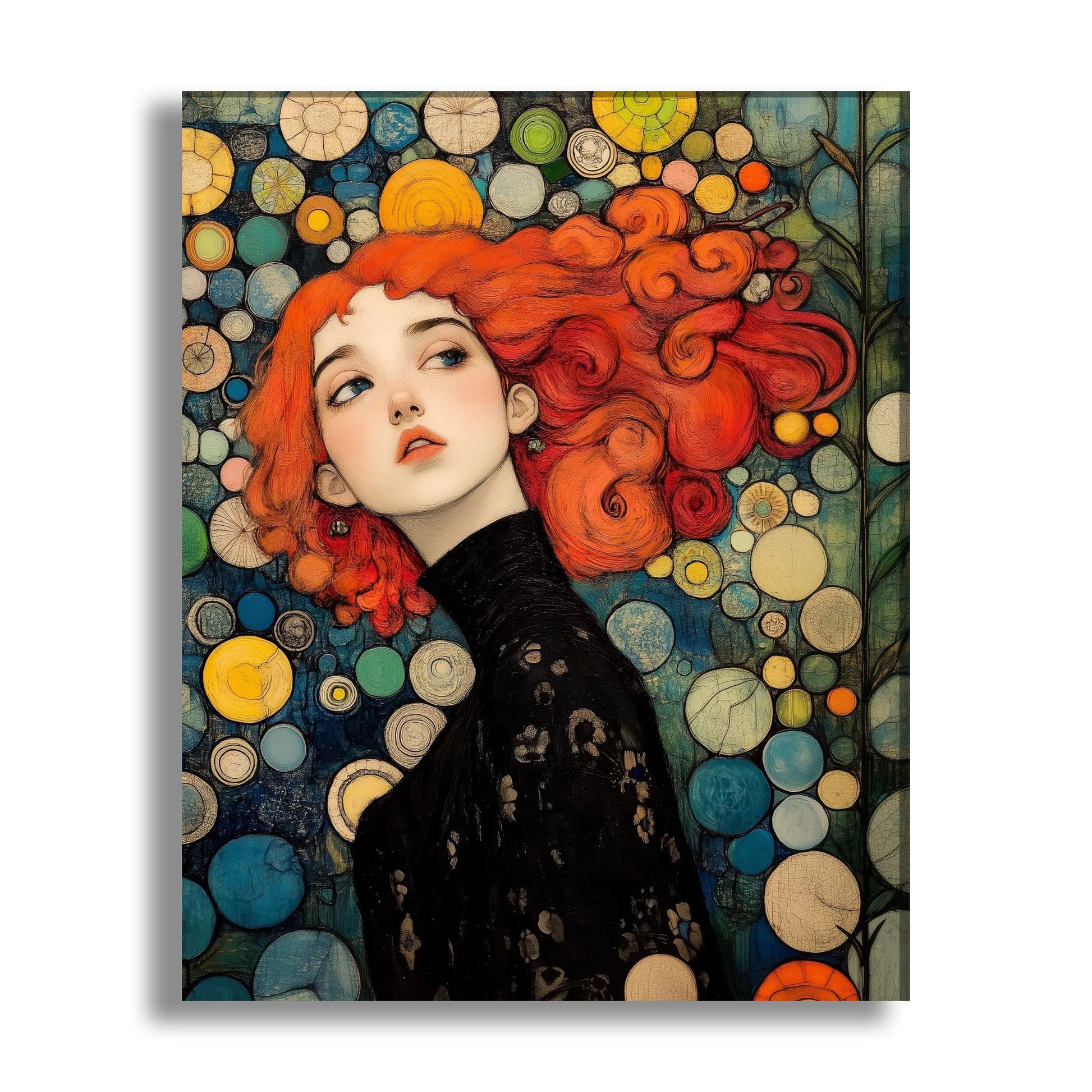 klimt style woman portrait