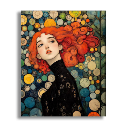 klimt style woman portrait