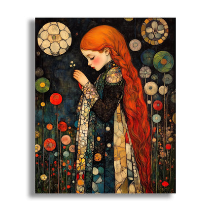 klimt style woman portrait