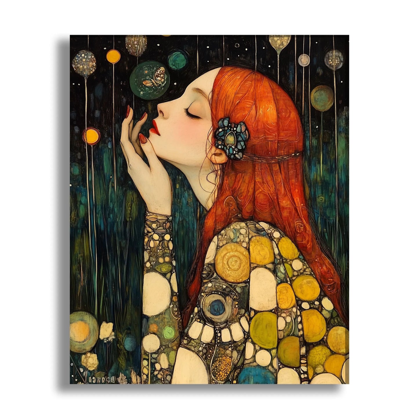klimt style woman portrait