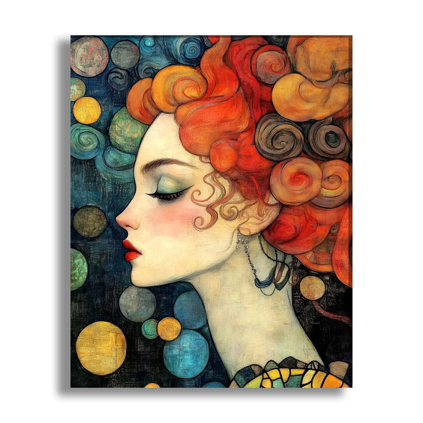 klimt style woman portrait