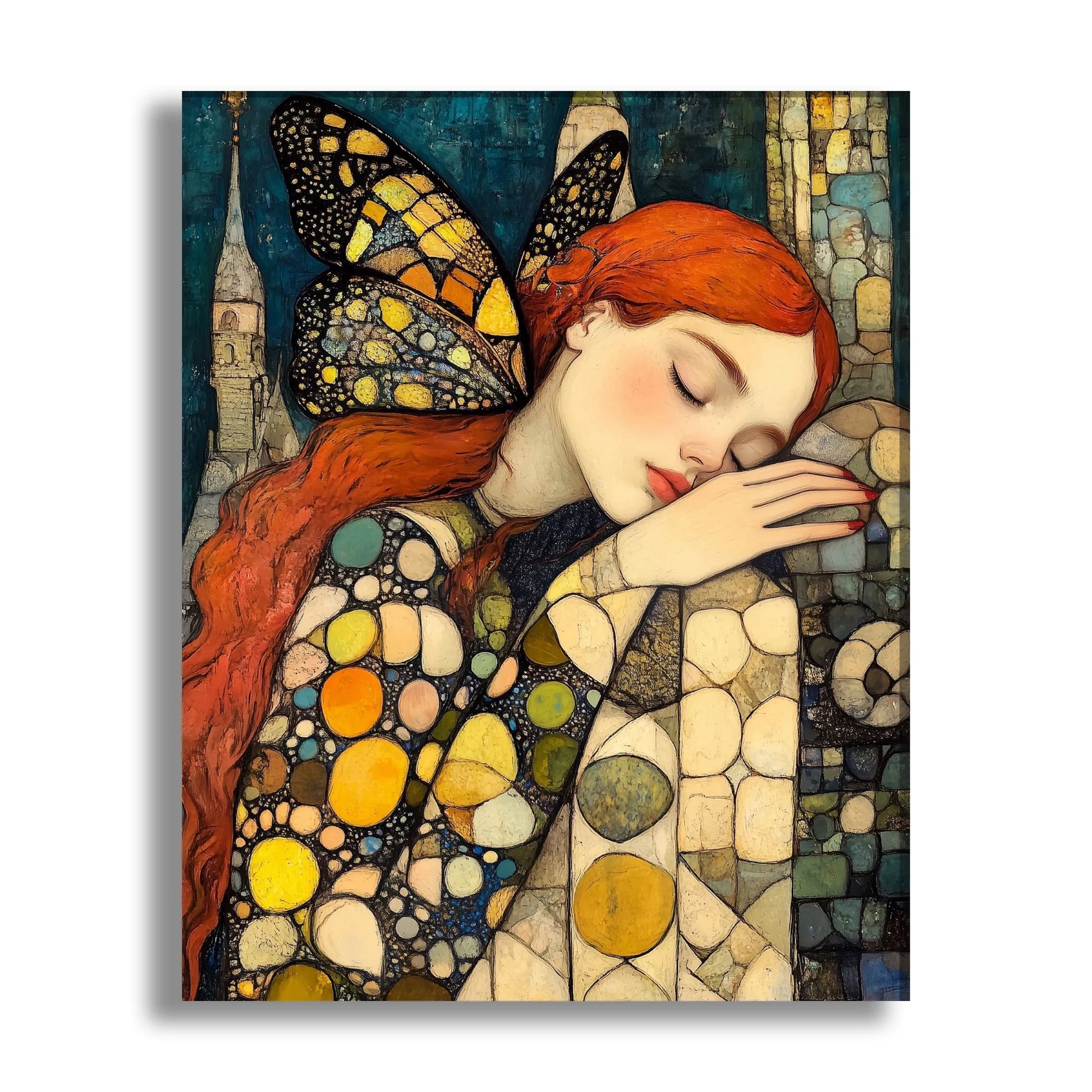 klimt style woman portrait