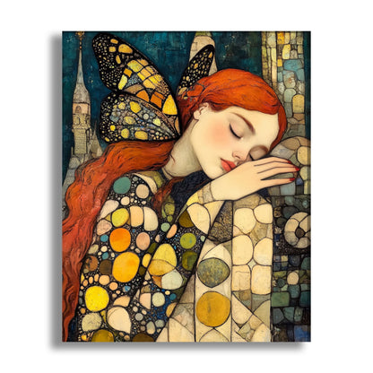 klimt style woman portrait