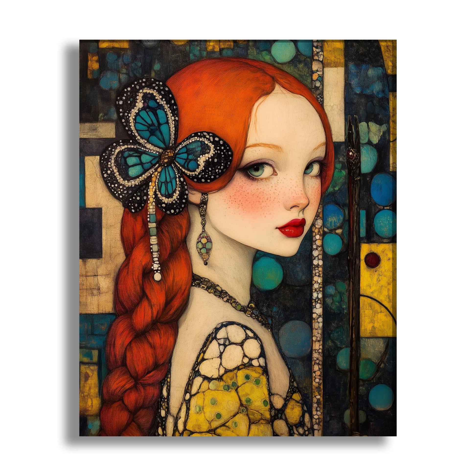 klimt style woman portrait