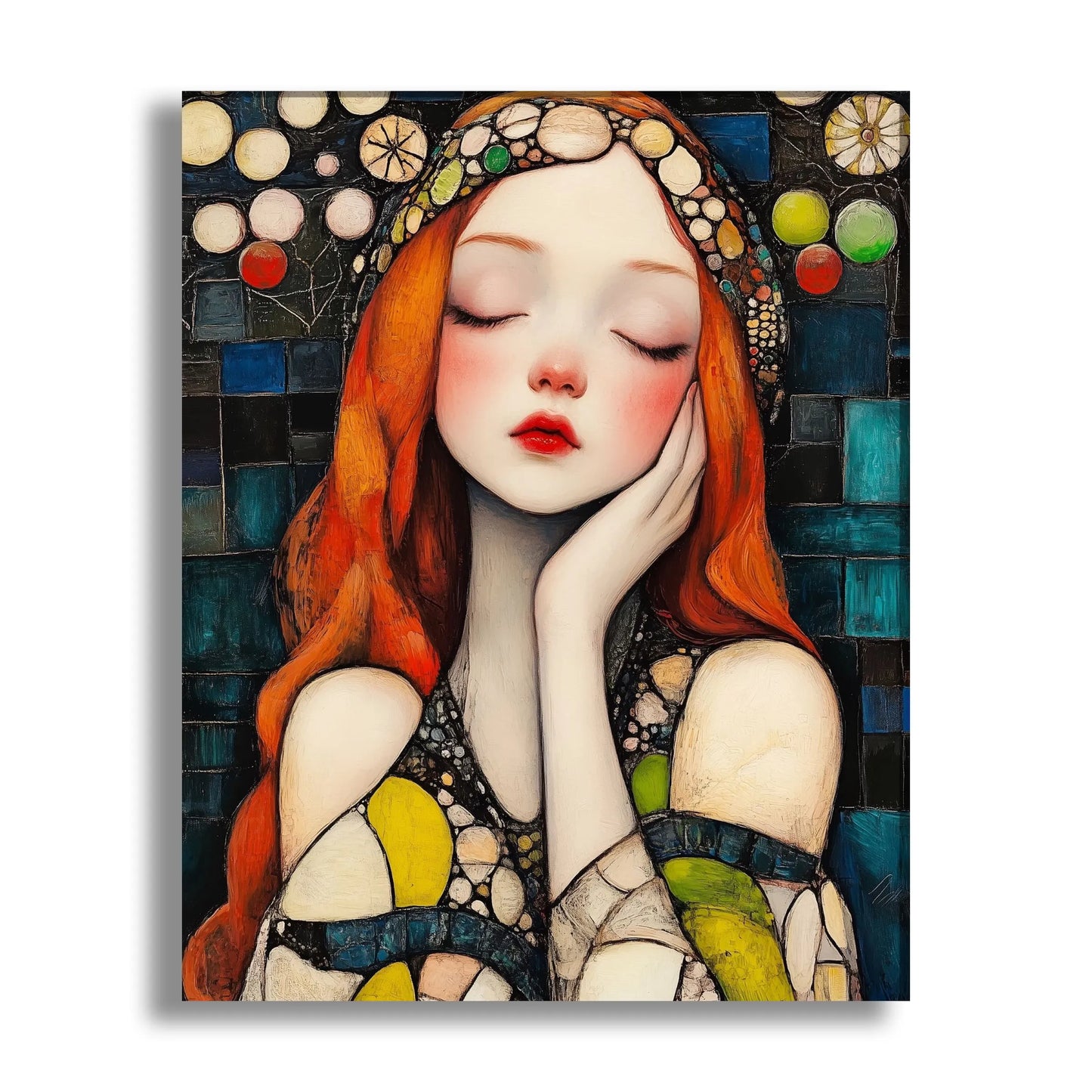 klimt style woman portrait