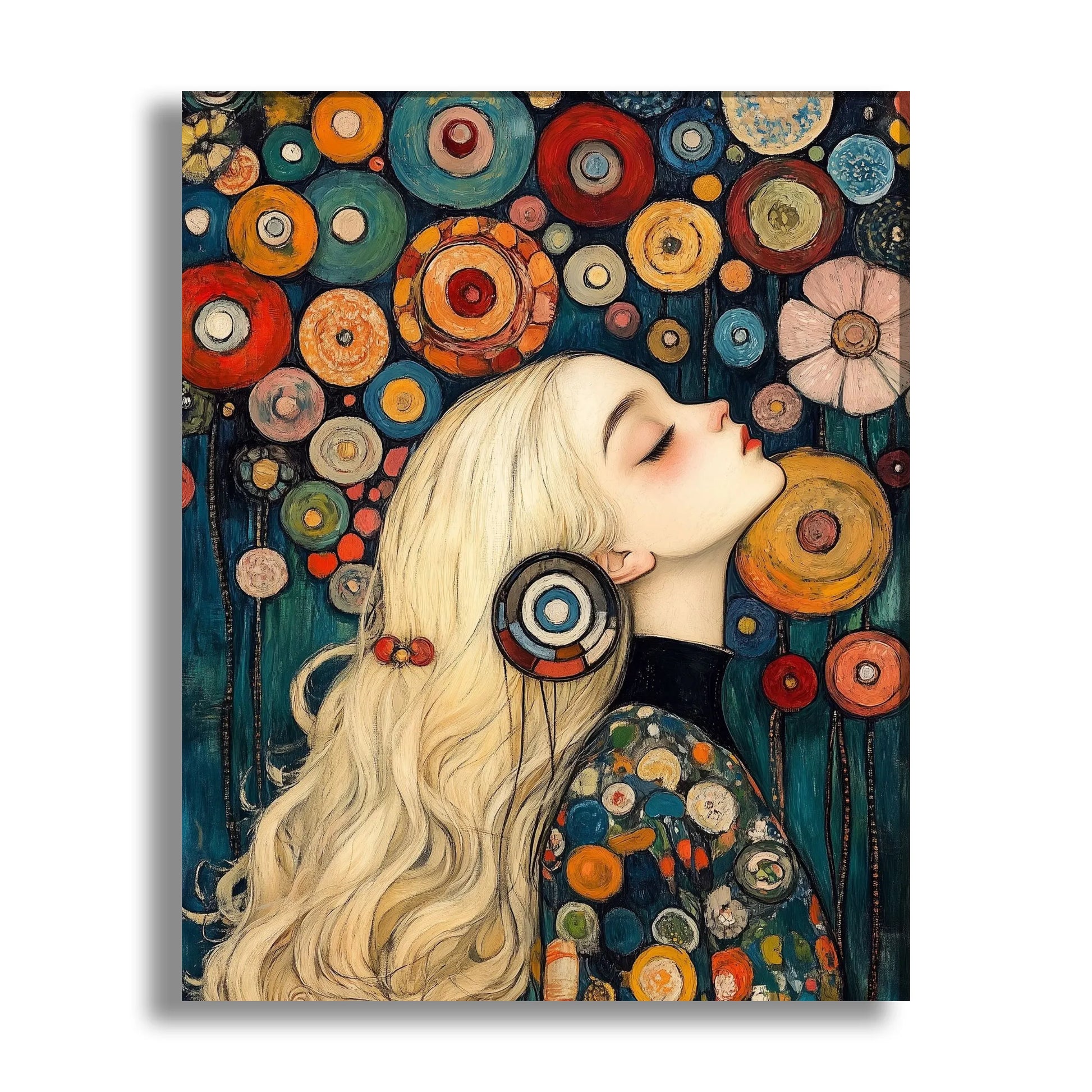 klimt style woman portrait