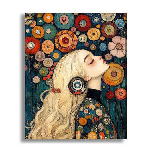 klimt style woman portrait