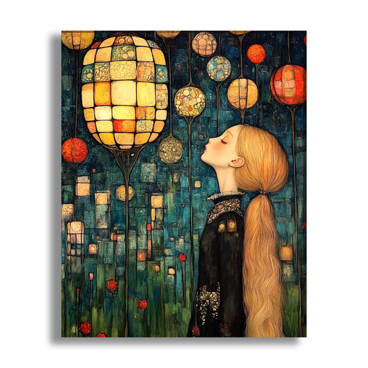 klimt style woman portrait