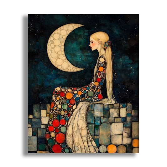 klimt style woman portrait