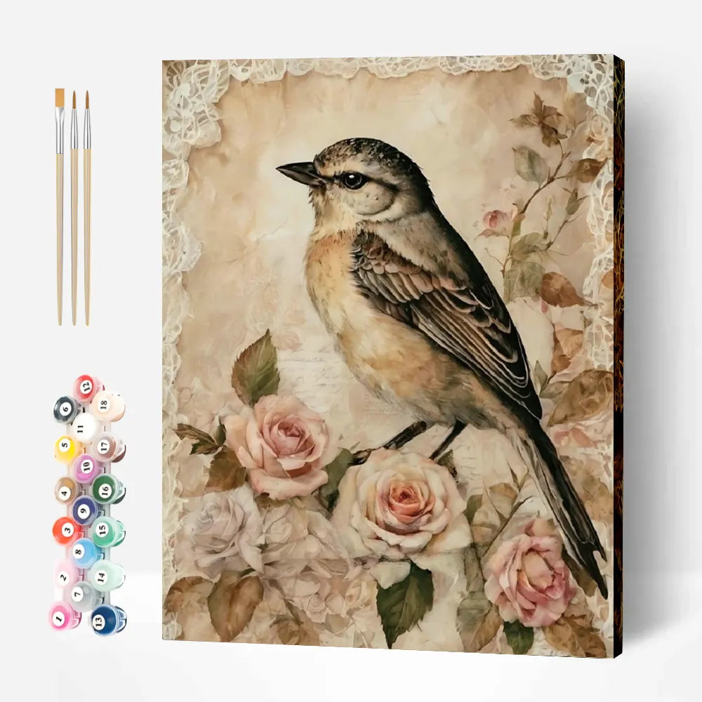 Bird Standing on the Flower