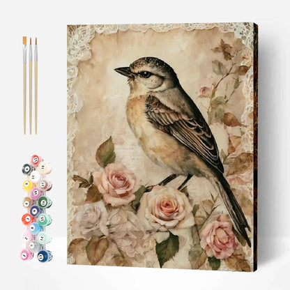 Bird Standing on the Flower