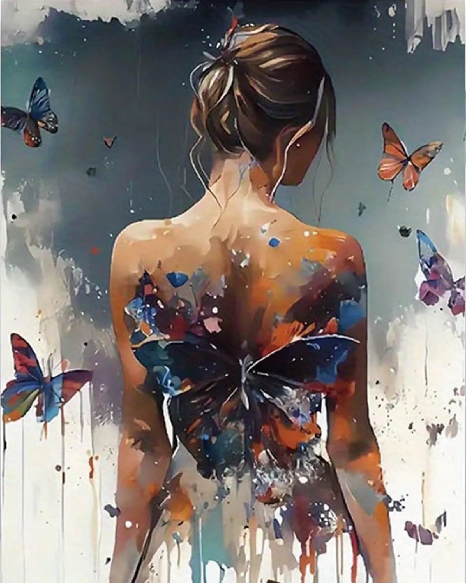 Butterfly and Woman