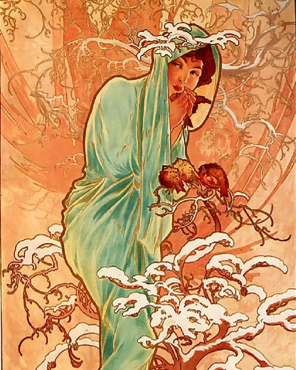 Alphonse Mucha Winter