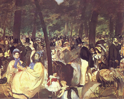 Edouard Manet Music at the tuileries garden