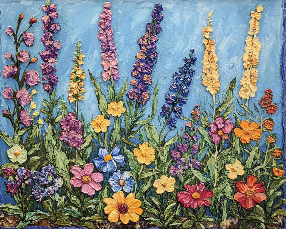 Oil painting flowers