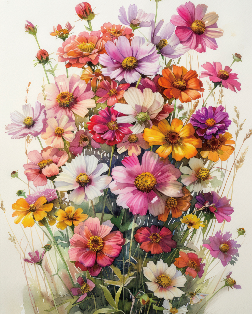 Watercolor flowers
