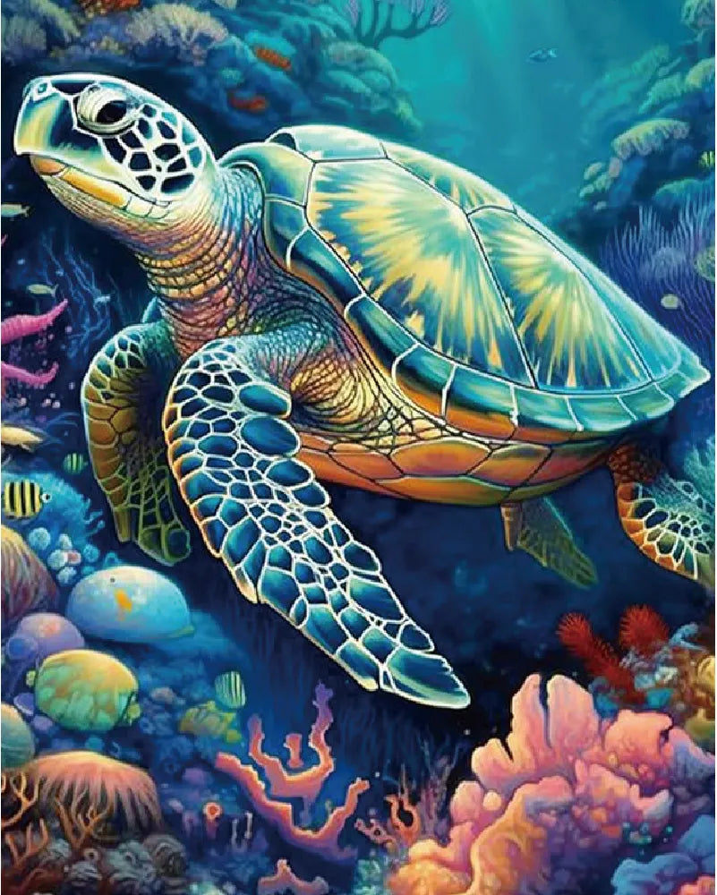 Turtle paint by numbers