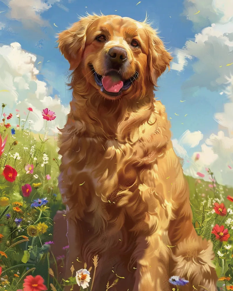 Dog in the field